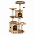 Árbol para gatos de madera con poliéster y sisal 135 cm marrón