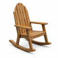 Mecedora de madera de acacia marrón para exteriores 90x70x120 cm