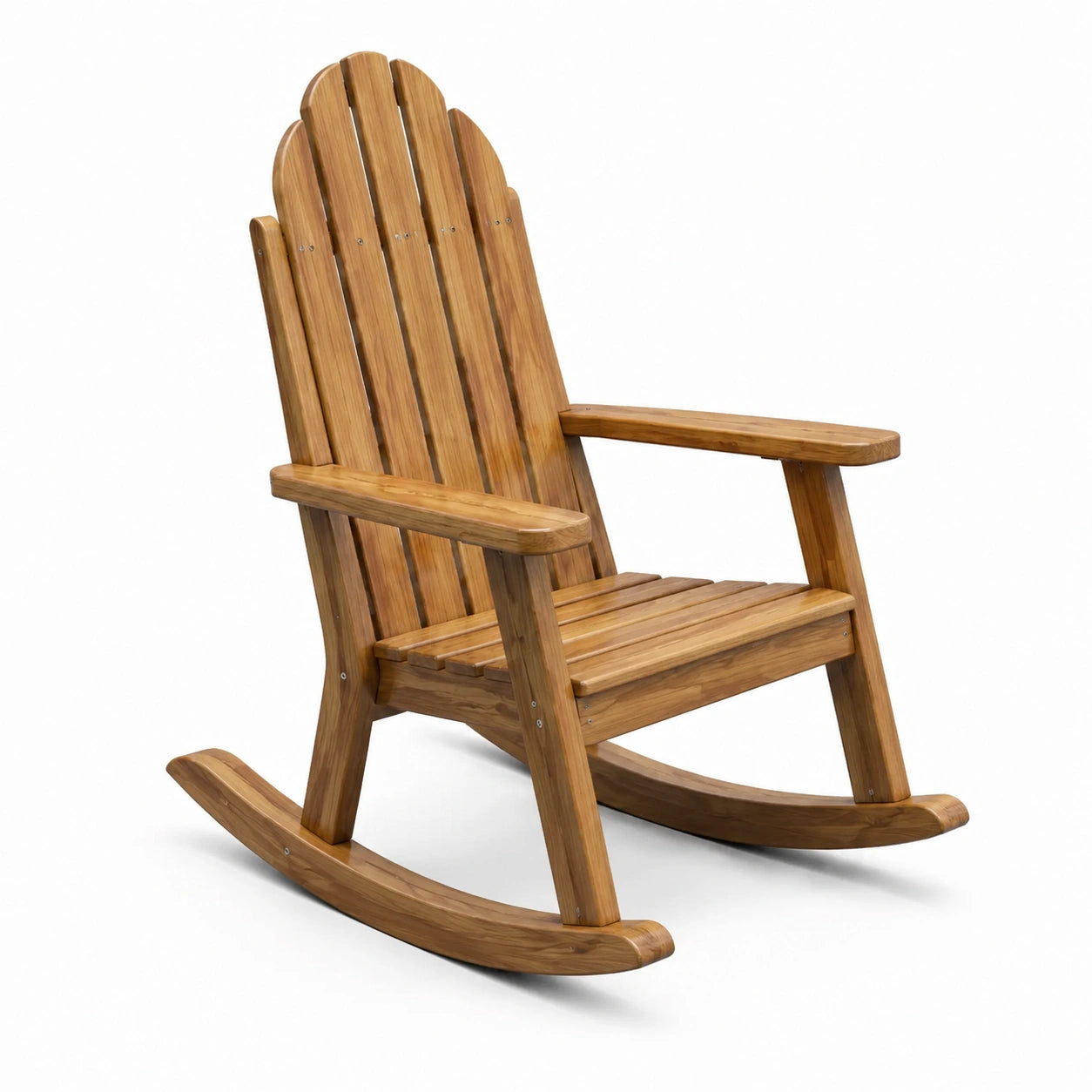 Mecedora de madera de acacia marrón para exteriores 90x70x120 cm