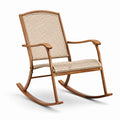 Mecedora de madera maciza y ratán natural 90x60x100 cm