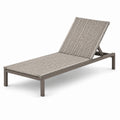 Tumbona de aluminio y ratán sintético gris claro 200x65x35 cm