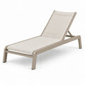 Tumbona de aluminio beige con tela de textilene