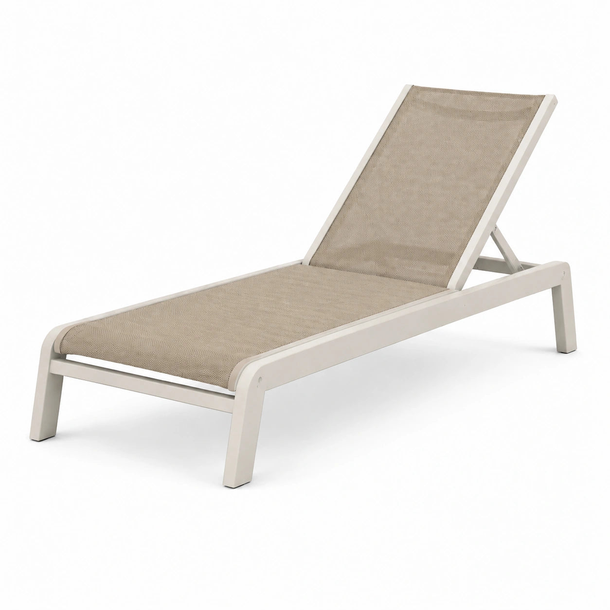 Tumbona de Aluminio y Textilene Beige 200x70x35 cm