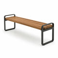 Banco de teca y metal marrón y negro 180cm