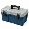 Caja de herramientas de plástico azul y gris 48x20x25 cm