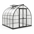 Invernadero curvo de aluminio y policarbonato 250x300x220 cm